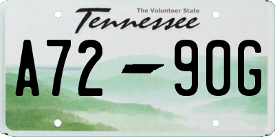 TN license plate A7290G