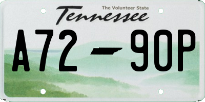 TN license plate A7290P