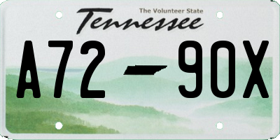 TN license plate A7290X