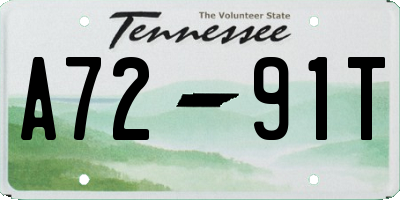 TN license plate A7291T