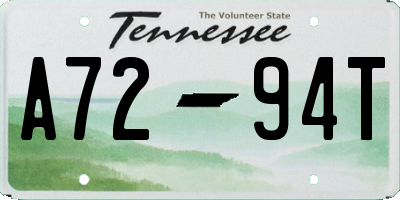 TN license plate A7294T