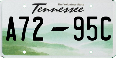 TN license plate A7295C