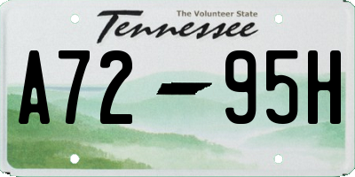 TN license plate A7295H