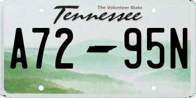 TN license plate A7295N