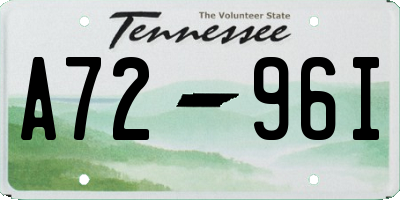 TN license plate A7296I