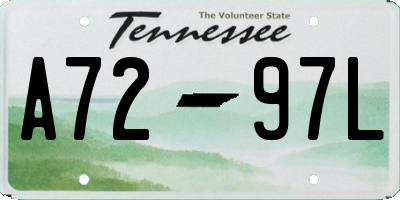 TN license plate A7297L