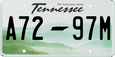 TN license plate A7297M