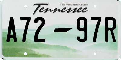 TN license plate A7297R