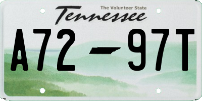 TN license plate A7297T