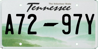 TN license plate A7297Y