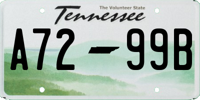 TN license plate A7299B