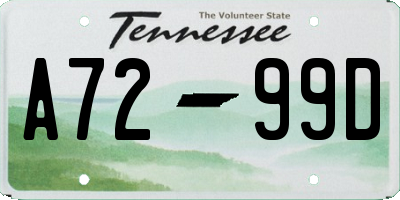 TN license plate A7299D