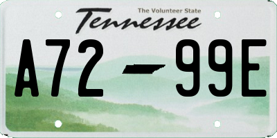 TN license plate A7299E