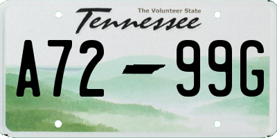TN license plate A7299G