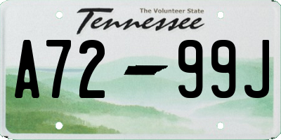 TN license plate A7299J