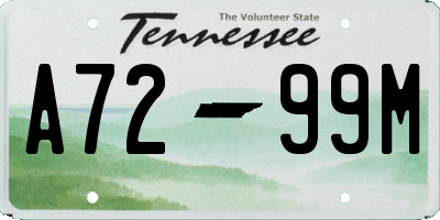 TN license plate A7299M