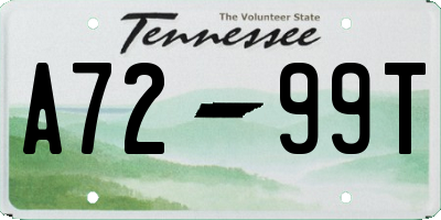 TN license plate A7299T
