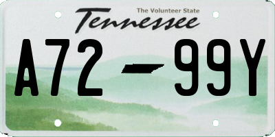 TN license plate A7299Y