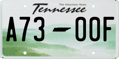 TN license plate A7300F
