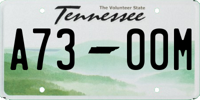 TN license plate A7300M