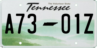 TN license plate A7301Z
