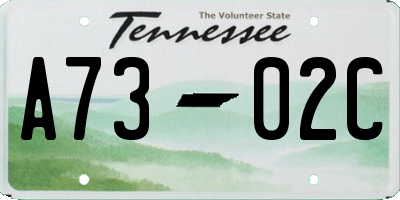 TN license plate A7302C