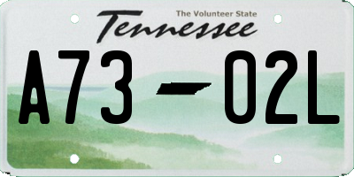 TN license plate A7302L