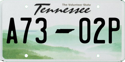 TN license plate A7302P