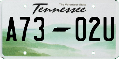 TN license plate A7302U