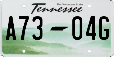 TN license plate A7304G