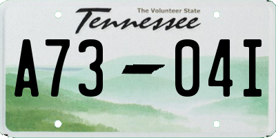 TN license plate A7304I