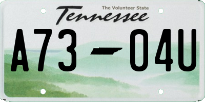 TN license plate A7304U