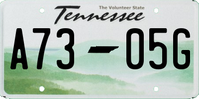 TN license plate A7305G
