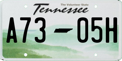 TN license plate A7305H