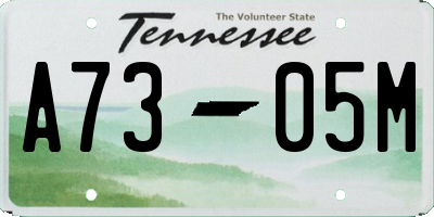 TN license plate A7305M