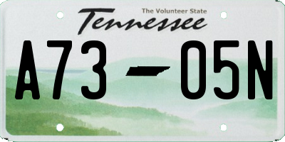 TN license plate A7305N