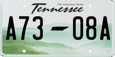 TN license plate A7308A