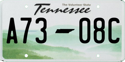 TN license plate A7308C