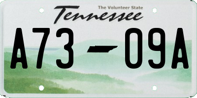TN license plate A7309A