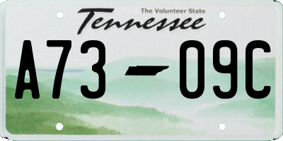 TN license plate A7309C
