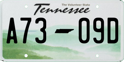 TN license plate A7309D