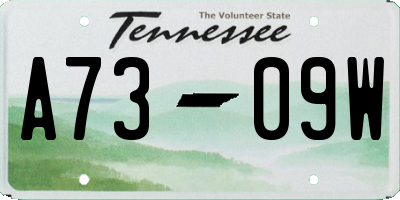 TN license plate A7309W