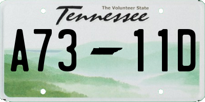 TN license plate A7311D