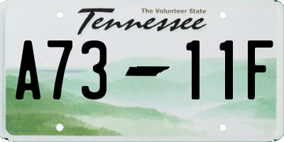 TN license plate A7311F
