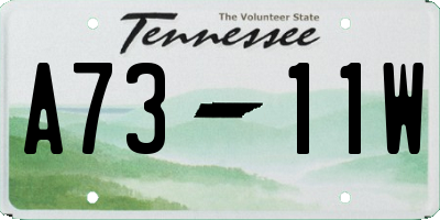 TN license plate A7311W
