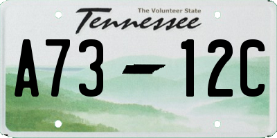 TN license plate A7312C