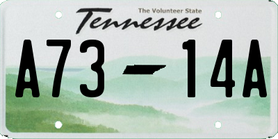 TN license plate A7314A
