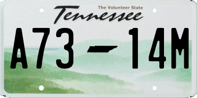 TN license plate A7314M