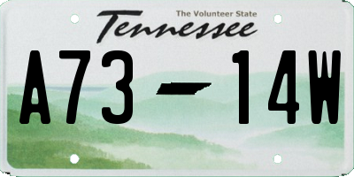 TN license plate A7314W