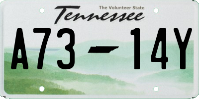 TN license plate A7314Y